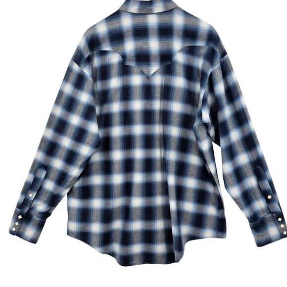 Rockmount Ranchwear Mens XL Plaid Square Pearl Snap Western Shirt - Picture 5 of 12